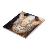 glimlachend boeddha - tegel tegeltje (Zijkant)