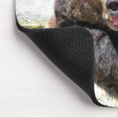 glimlachend bruin Beer Muismat (Hoek)