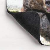 glimlachend bruin beer muismat (Hoek)