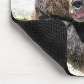 glimlachend bruin Beer Muismat (Hoek)