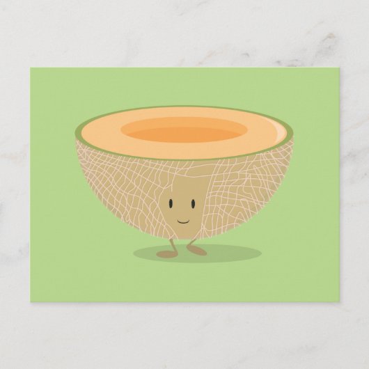 glimlachend Cantaloupe Briefkaart (Voorkant)