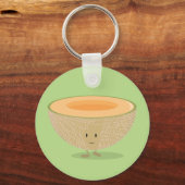 glimlachend Cantaloupe Sleutelhanger (Voorkant)