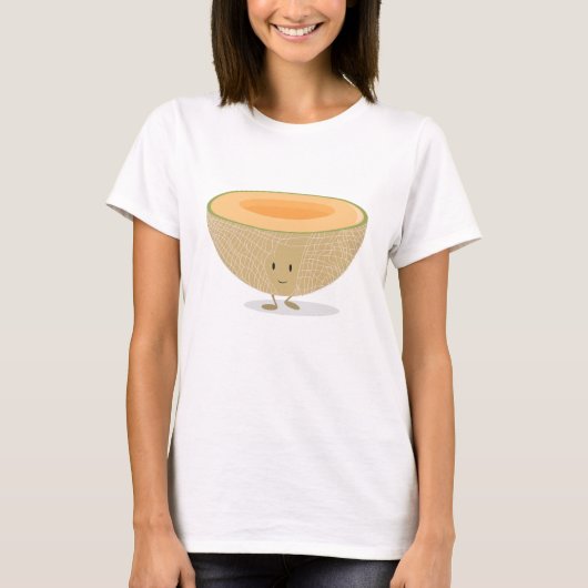 glimlachend Cantaloupe T-shirt (Voorkant)