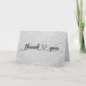 Glimlachend dank je hart bedankkaart (Voorkant)