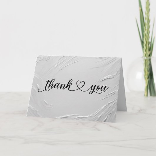 Glimlachend dank je hart bedankkaart (Voorkant)