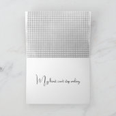 Glimlachend Dank je hart op roze Bedankkaart (Binnen)