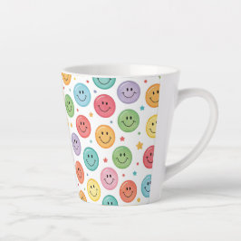 Glimlachend Emoji Patroon Latte Mok