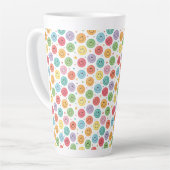 Glimlachend Emoji Patroon Latte Mok (Linkerhoek)