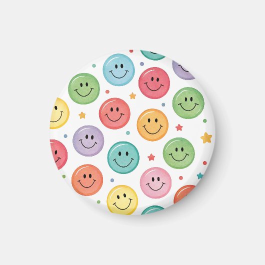 Glimlachend Emoji Patroon Magneet (Voorkant)