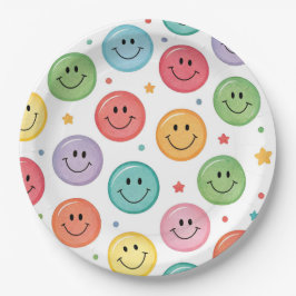 Glimlachend Emoji-patroon Papieren Bordje
