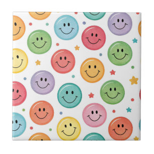 Glimlachend Emoji Patroon Tegeltje