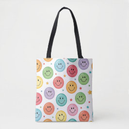 Glimlachend Emoji Patroon Tote Bag
