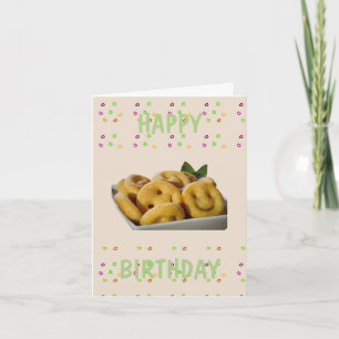 Glimlachend eten Verjaardag Kaart