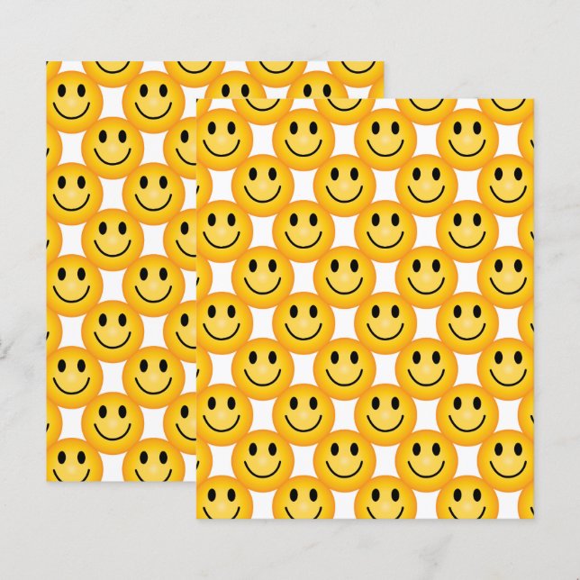 Glimlachend Gezicht Ambachtelijk Papier, Smiley Gl (Voorkant / Achterkant)