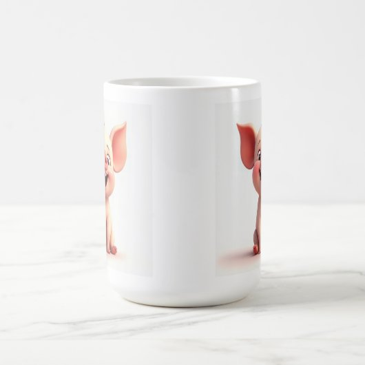 Glimlachend Gezicht Baby Varken Mok Cup (Center)