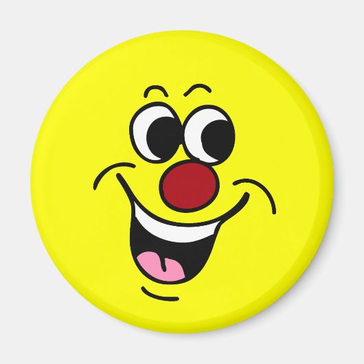 glimlachend gezicht Grumpey Magneet (Voorkant)