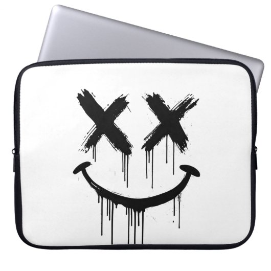 Glimlachend gezicht. laptop sleeve (Voorkant)