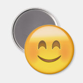 glimlachend gezicht met glimlachende ogen emoji magneet (Voorkant / Achterkant)