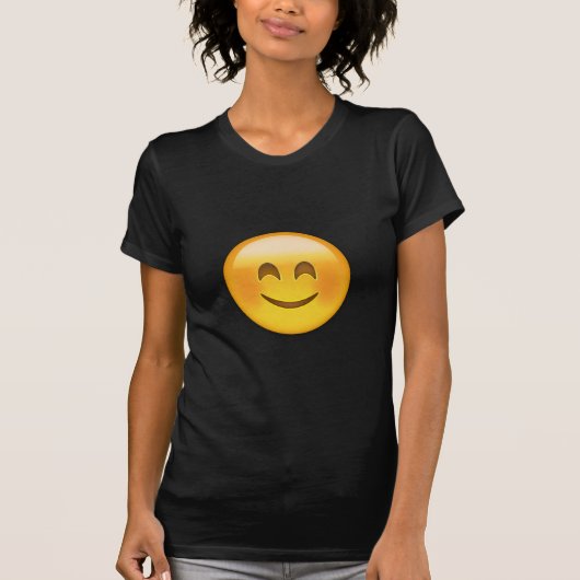 glimlachend gezicht met glimlachende ogen emoji t-shirt (Voorkant)