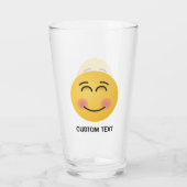 Glimlachend Gezicht met Glimlachende Ogen Glas (Achterkant)