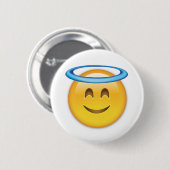 glimlachend gezicht met Halo Emoji Ronde Button 5,7 Cm (Voorkant /achterkant)