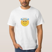 glimlachend gezicht met Halo Emoji T-shirt (Voorkant)
