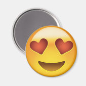 glimlachend gezicht met hartvormende ogen eyes emo magneet (Voorkant / Achterkant)