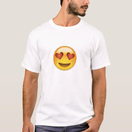 glimlachend gezicht met hartvormende ogen eyes emo t-shirt