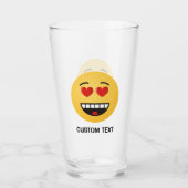 Glimlachend Gezicht met Hartvormige Ogen Glas (Voorkant)