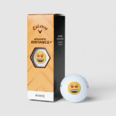 Glimlachend Gezicht met Hartvormige Ogen Golfballen (Verpakking)