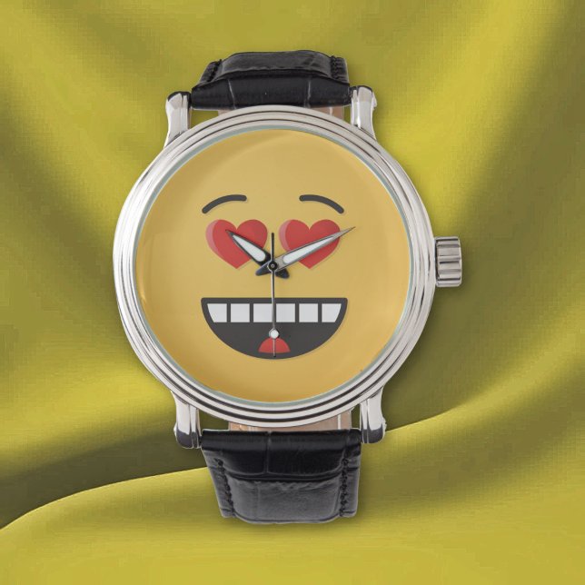 Glimlachend Gezicht met Hartvormige Ogen Horloge (Creator heeft geüpload)