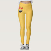 Glimlachend Gezicht met Hartvormige Ogen Leggings (Voorkant)
