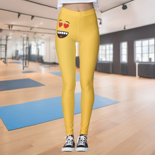 Glimlachend Gezicht met Hartvormige Ogen Leggings