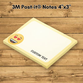 Glimlachend gezicht met hartvormige ogen post-it® notes