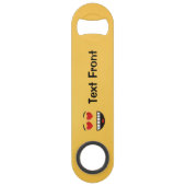 Glimlachend gezicht met hartvormige ogen speed flessenopener (Voorkant)