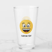 Glimlachend Gezicht met Open Mond Glas (Achterkant)
