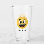 Glimlachend Gezicht met Open Mond Glas (Voorkant)