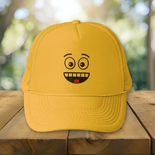 Glimlachend Gezicht met Open Mond Trucker Pet