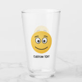 Glimlachend Gezicht met Open Ogen Glas (Achterkant)