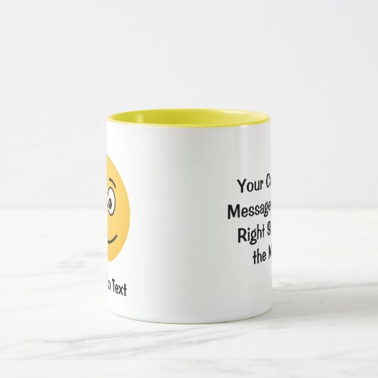 Glimlachend gezicht met open ogen Mok (Midden)