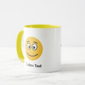 Glimlachend gezicht met open ogen Mok (Voorkant links)