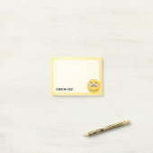 Glimlachend Gezicht met Open Ogen Post-it® Notes (Op bureau)