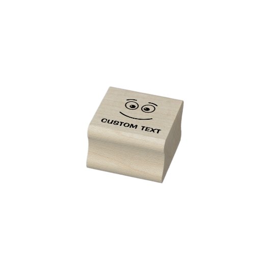 Glimlachend gezicht met open ogen Rubber Stamp Rubberstempel (Stempel)