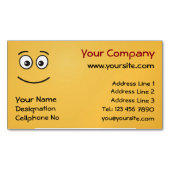 Glimlachend gezicht met open ogen Visitekaartje ma Magnetisch Visitekaartje (Voorkant)