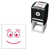 Glimlachend Gezicht met Open Ogen Zelfinktende Stempel (In situ)
