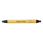 Glimlachend gezicht met open ogen zwarte inkt pen (Voorkant)