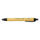Glimlachend gezicht met open ogen zwarte inkt pen (Bodem)