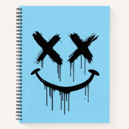 Glimlachend gezicht. notitieboek