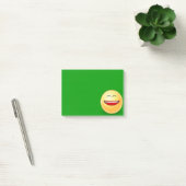 Glimlachend gezicht op groene Post-it-notitie Post-it® Notes (Kantoor)