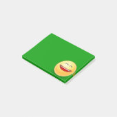 Glimlachend gezicht op groene Post-it-notitie Post-it® Notes (Schuin)